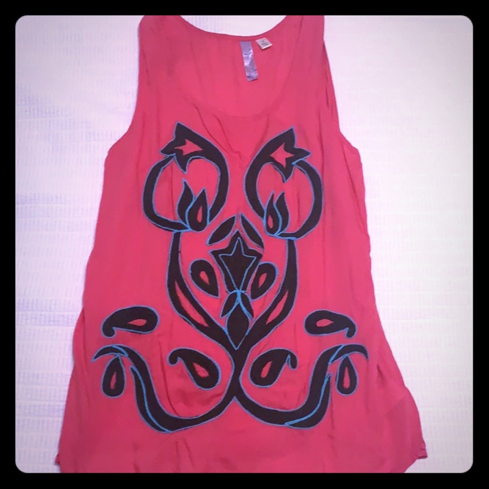 NWOT bright pink tank top